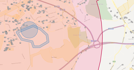 Drone safety map displaying airspace restrictions and scheduled flight plans