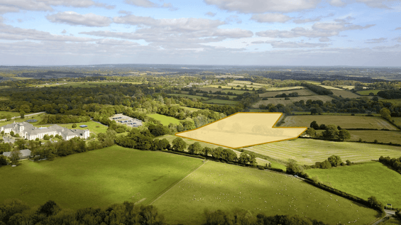 Example of an estate with a dedicated take off and landing zone