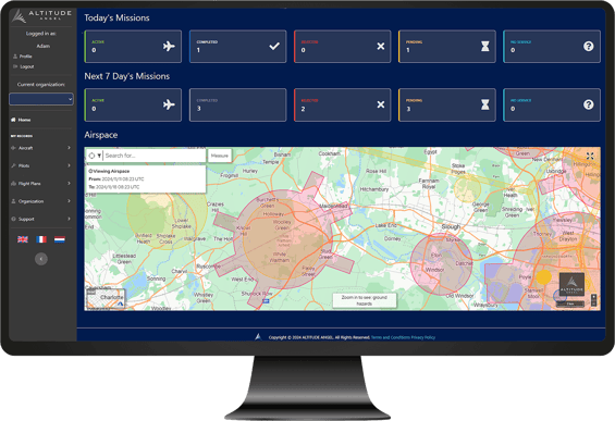 Managing drone flights in Operations Manager White Waltham