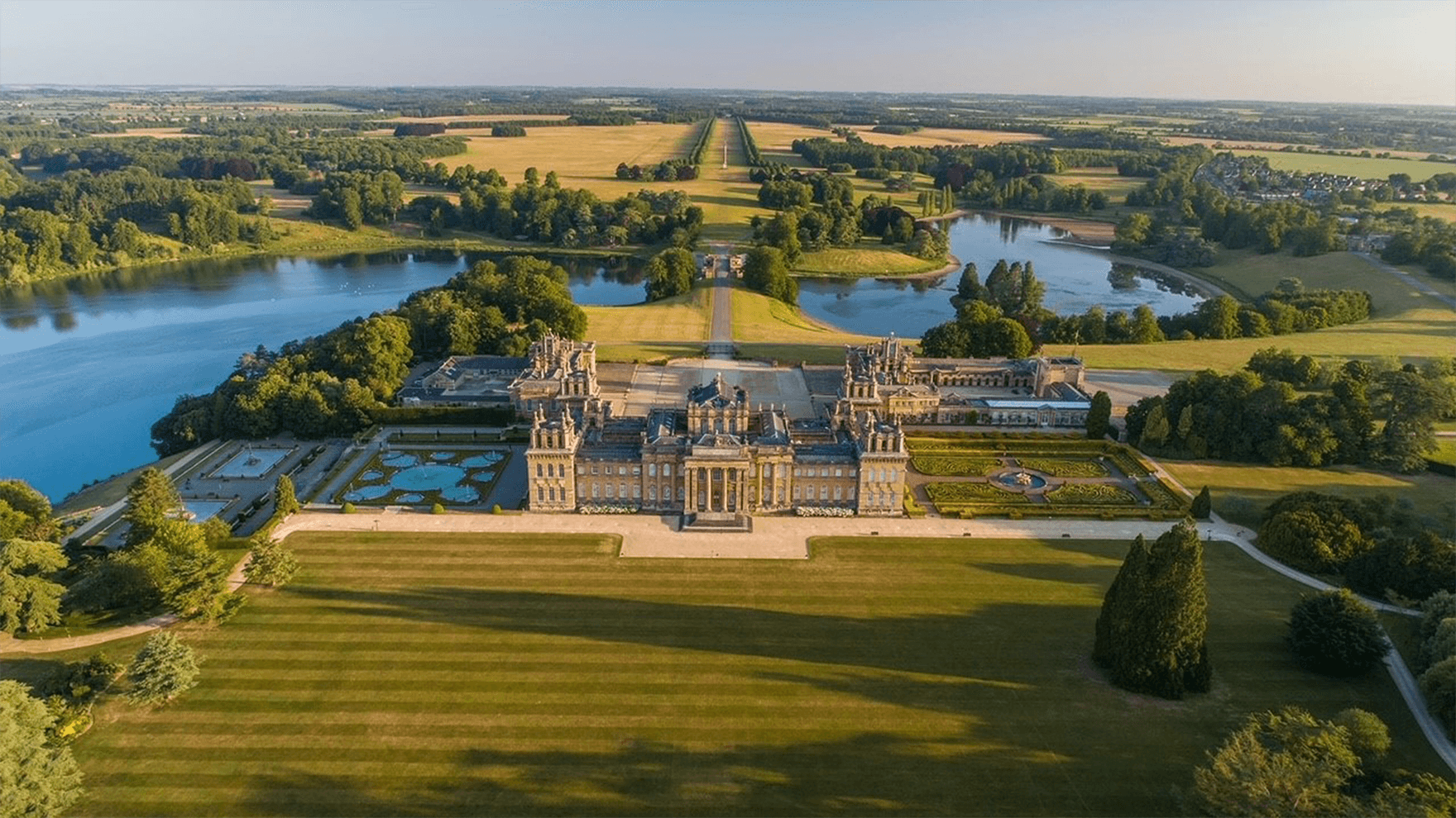 aerial blenheim palace image from Blenheim